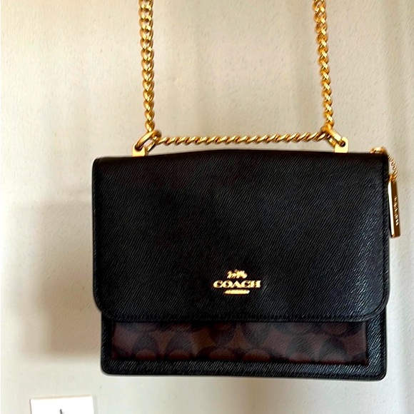 Coach 🌟HP🌟Klare Crossbody Signature Black/ Brown Canvas - Picture 2 of 13